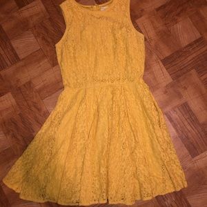 Yellow shirt dress